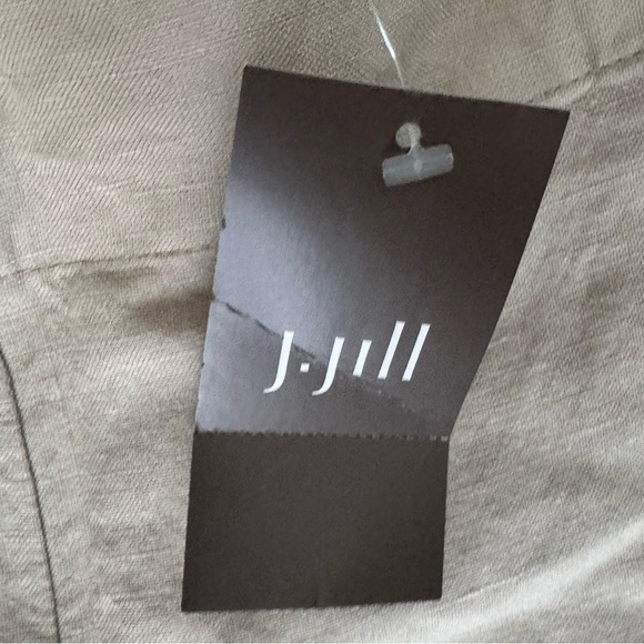 J.Jill Beige Linen Blend Wide Leg Pants Size Large Tall - Picture 4 of 6